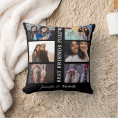 フレン最高のズ名前をカスタムすると6枚のフォトコラージュbff クッション (ブランケット)