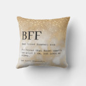 フレン最高のド定義ガーリー金ゴールドグリッター クッション (裏面)