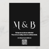 フレーエレガントアタイポグラフィ白黒 セーブザデート (裏面)