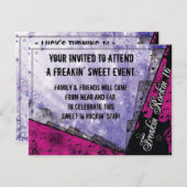 フレーキンロッキン16誕生日 招待状 (正面/裏面)