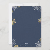 フレークきらめくホリデーフォトカードクリスマスカード シーズンカード (裏面)