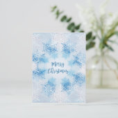 フレーク模様をメリークリスマス シーズンポストカード (スタンド正面)
