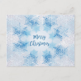 フレーク模様をメリークリスマス シーズンポストカード