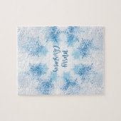 フレーク模様をメリークリスマス ジグソーパズル (横)