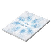 フレーク模様をメリークリスマス ノートパッド (回転)