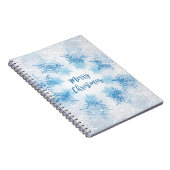 フレーク模様をメリークリスマス ノートブック (右側)