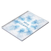 フレーク模様をメリークリスマス ノートブック (左側)