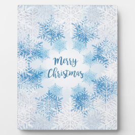フレーク模様をメリークリスマス フォトプラーク