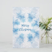 フレーク模様をメリークリスマス 便箋 (スタンド正面)