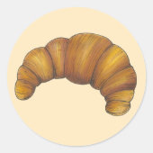 フレーク状ブッテリークロワッサンフランスのペストリーグルメパン ラウンドシール (正面)