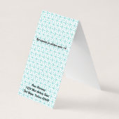 フレーク/スターテント折り曲げDIYパンチイヤリングディスプレイ 名刺 (裏面)