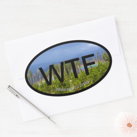 フレーザーへようこそ 楕円形シール (封筒)