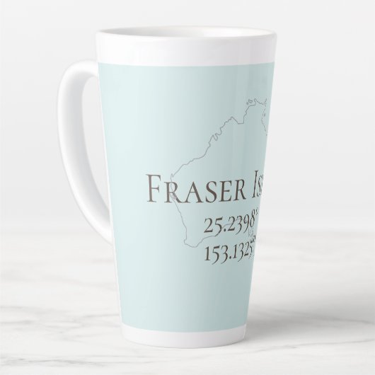 フレーザーアイランドオーストラリア緯度&経度 カフェラテマグ (左アングル)