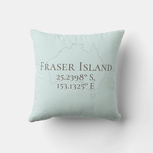 フレーザーアイランドオーストラリア緯度&経度 クッション (裏面)