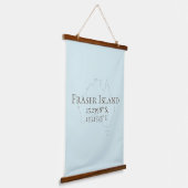 フレーザーアイランドオーストラリア緯度&経度 吊り下げ型タペストリー (傾斜あり)