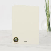 フレーザークレスト/タータンチェック&スコットランドパーソナライズされたクリスマス カード (裏面)