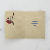 フレーザーバッジ&タータンチェックパーソナライズされたカード カード (内部)