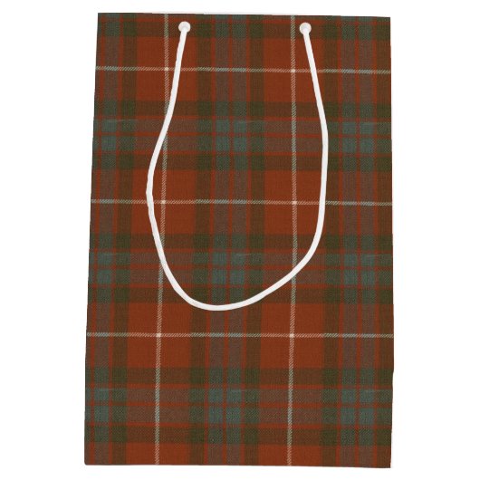 フレーザーレッドウェザードスコットランドタータンチェック ミディアムペーパーバッグ (裏面)