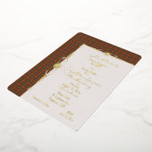 フレーザーレッドタータンチェックプレイド 箔招待状 (回転した状態)