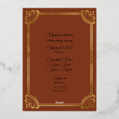 フレーザー レッド ウェザード タルタン ゴールド フォイル インビテーション 箔招待状 (裏面)