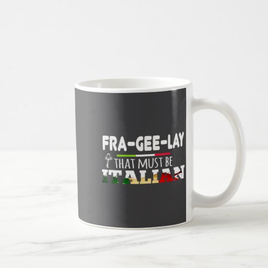 フレージェレイ - イタリア語だね - 面白いクリスマス コーヒーマグカップ (右)