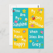 フレーズやる気を起こさせるタイポグラフィ- Collage ポストカード (正面/裏面)