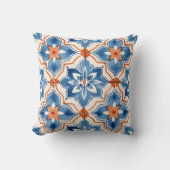 フレーズやる気を起こさせるブルータイル クッション (正面)