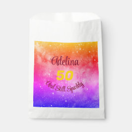 フレーズカスタマイズ名と年齢ピンク紫イエロー フェイバーバッグ