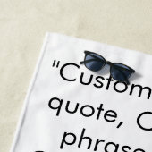 フレーズカスタム引用文白黒 ビーチタオル (インサイチュ)