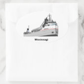 フレーター・ミシサギ 楕円形シール (バッグ)