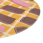 フレーバーウエハのシームレスな背景 カッティングボード (角)