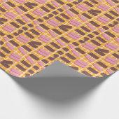 フレーバーウエハのシームレスな背景 ラッピングペーパー (角)