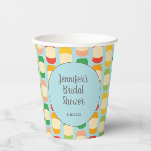 フレーバーセルツァー缶ブライダルシャワーカスタムパーティー 紙コップ (正面)