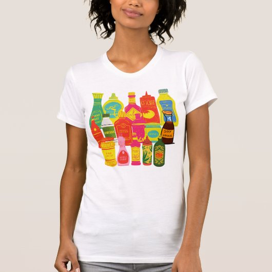 フレーバーマスター調味料おもしろい予測できなと Tシャツ (正面)