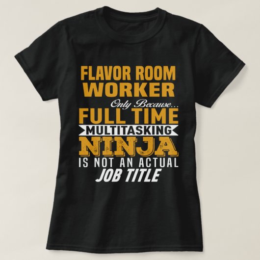 フレーバールームワーカー Tシャツ (デザイン正面)