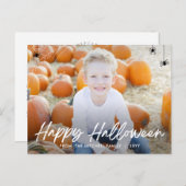 フレーミングくもの巣ハロウィンフォトカードポストカード シーズンポストカード (正面/裏面)