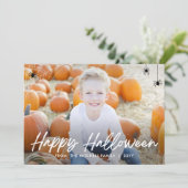 フレーミングくもの巣ハロウィーンフォトカード カード (スタンド正面)