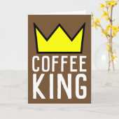 フレーミングに適したコーヒーキング誕生日 カード (黄色い花)