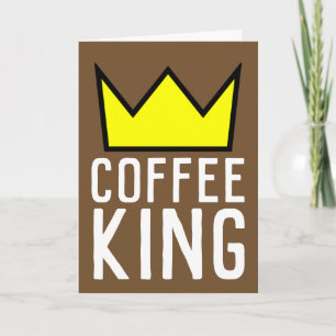 フレーミングに適したコーヒーキング誕生日 カード