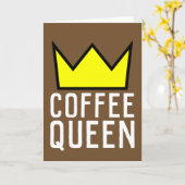 フレーミングに適したコーヒークイーン誕生日 カード (黄色い花)