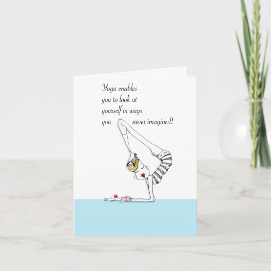 フレーミングに適したヨガポーズヨガユーモアのカード カード (正面)