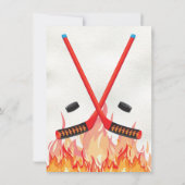 フレーミングアイスホッケースケートで滑るパーティの招待状 招待状 (裏面)