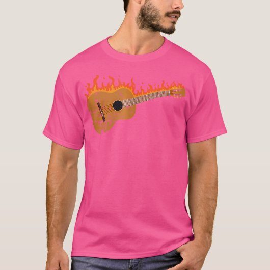 フレーミングアコースティックギター Tシャツ (正面)
