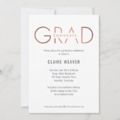 フレーミングイヤーの卒業招待状発表 招待状 (裏面)