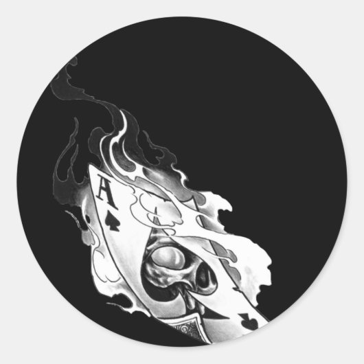 フレーミングエーススカル ラウンドシール (正面)