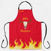 フレーミングカウースカルBBQバダス エプロン (正面)