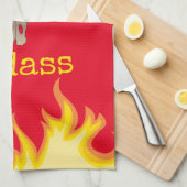 フレーミングカウースカルBBQバダス キッチンタオル (四つ折り)