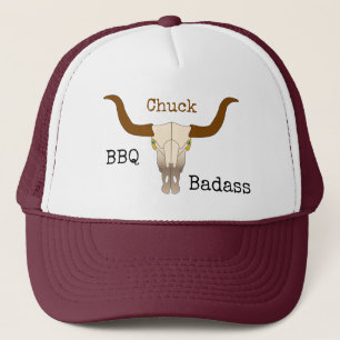フレーミングカウースカルBBQバダス キャップ