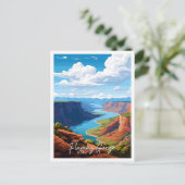 フレーミングゴージユタアートトラベルヴィンテージイラストレーション ポストカード (スタンド正面)