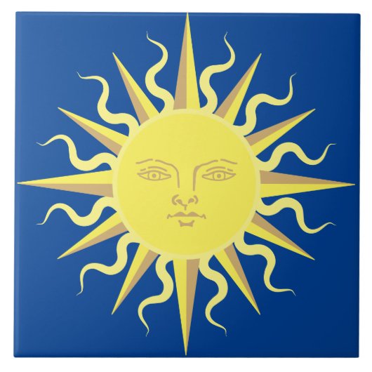 フレーミングサン顔テンプレート タイル (正面)